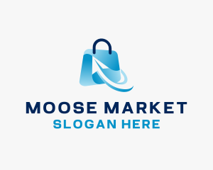 Online Market Bag logo design