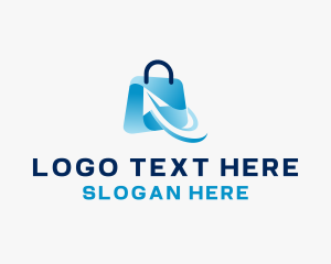 Comma - Online Store Shopping Bag logo design