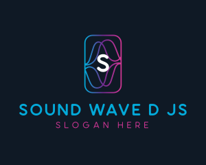 Audio Tech Sound Waves logo design