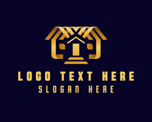 Construction - Luxury House Roofing logo design