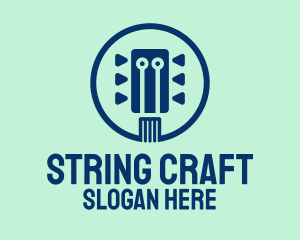 Blue Guitar String logo design