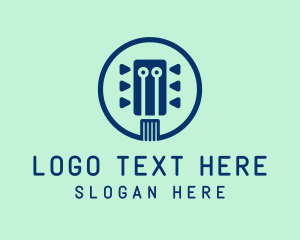 Tune - Blue Guitar String logo design