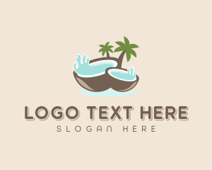 Coconut Oil - Healthy Coconut Water logo design