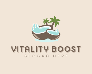 Healthy - Healthy Coconut Water logo design