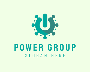 Tech - Virus Power Switch logo design