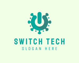 Switch - Virus Power Switch logo design