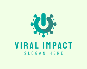 Infection - Virus Power Switch logo design