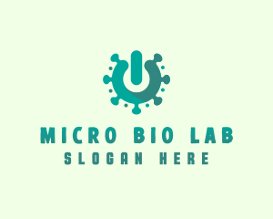 Microbiologist - Virus Microbe Disease logo design