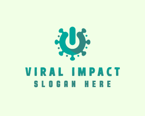 Contagious - Virus Microbe Disease logo design