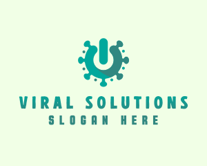 Virology - Virus Microbe Disease logo design