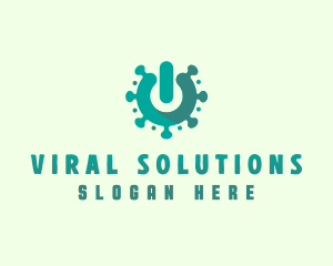 Virus Microbe Disease logo design