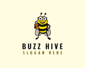 Bee Juice Drink  logo design