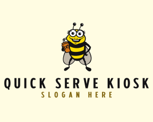 Bee Juice Drink  logo design