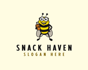 Bee Juice Drink  logo design