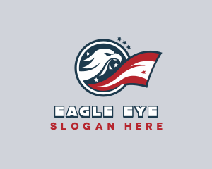 Star Bald Eagle logo design