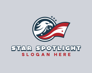 Star Bald Eagle logo design