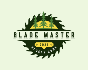 Saw Blade Carpentry logo design