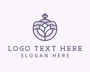 Perfume Bottle - Flower Bud Parfum logo design