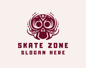 Skate - Festive Skull Apparel logo design