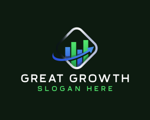 Arrow Statistics Growth logo design