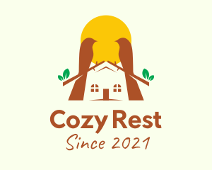 Sunset Bird Rest House  logo design