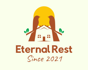 Sunset Bird Rest House  logo design