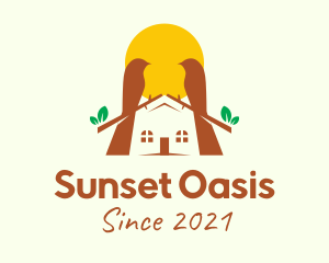 Sunset Bird Rest House  logo design