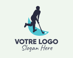 Ice Hockey Athlete  Logo