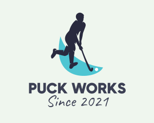 Puck - Ice Hockey Athlete logo design