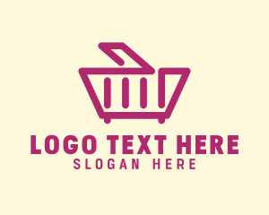 Supermarket - Supermarket Shopping Basket logo design