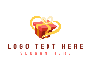 Holiday - Gift Box Ribbon logo design