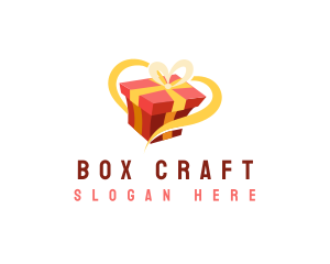 Box - Gift Box Ribbon logo design