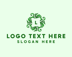 Eco - Botanical Herbal Leaf logo design