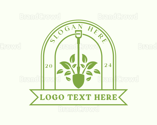 Landscaping Yard Shovel Logo