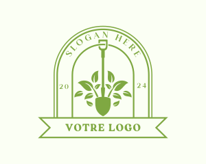 Landscaping Yard Shovel logo design