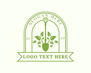 Landscaping Yard Shovel Logo