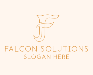 Business Calligraphy Letter F logo design