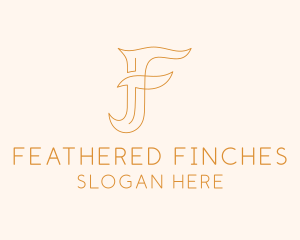 Business Calligraphy Letter F logo design