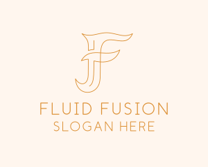 Business Calligraphy Letter F logo design