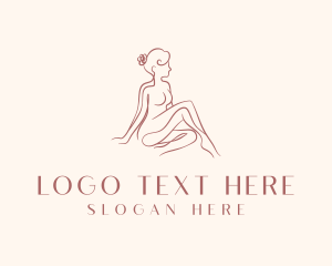 Flawless - Nude Beauty Woman logo design