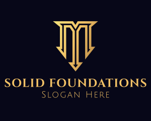 Gold Letter M Company Logo