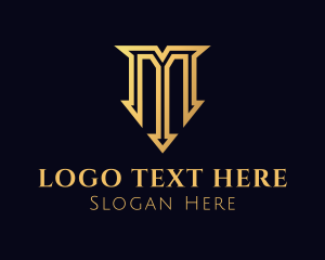 Gold - Gold Letter M Company logo design