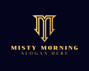 Royal Luxury Letter M  logo design