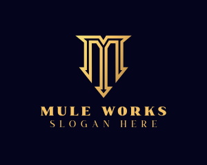 Royal Luxury Letter M  logo design