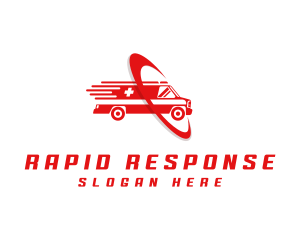 Ambulance - Rescue Emergency Ambulance logo design
