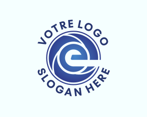 Insurance - Digital Technology Vortex Letter E logo design