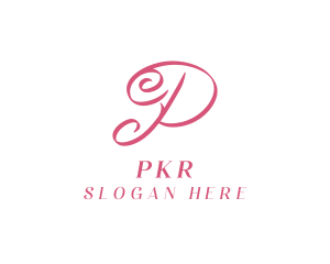 Elegant Calligraphy Letter P  logo design