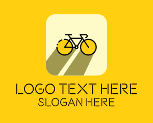 Black And Yellow - Bicycle Cycling Bike App logo design