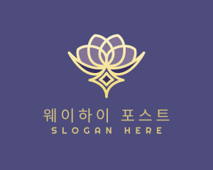 Premium Lotus Spa logo design