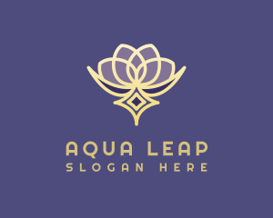 Premium Lotus Spa logo design